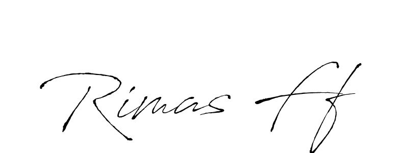 Make a beautiful signature design for name Rimas Ff. With this signature (Antro_Vectra) style, you can create a handwritten signature for free. Rimas Ff signature style 6 images and pictures png