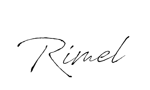 Design your own signature with our free online signature maker. With this signature software, you can create a handwritten (Antro_Vectra) signature for name Rimel. Rimel signature style 6 images and pictures png