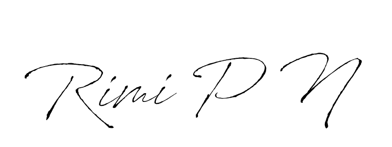 The best way (Antro_Vectra) to make a short signature is to pick only two or three words in your name. The name Rimi P N include a total of six letters. For converting this name. Rimi P N signature style 6 images and pictures png