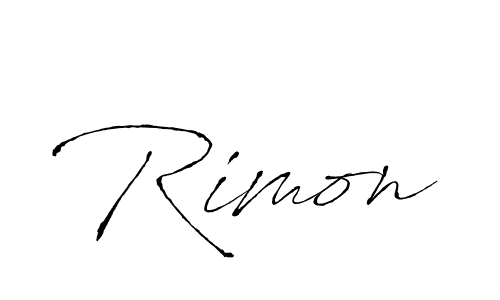 Create a beautiful signature design for name Rimon. With this signature (Antro_Vectra) fonts, you can make a handwritten signature for free. Rimon signature style 6 images and pictures png