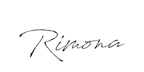 Make a beautiful signature design for name Rimona. With this signature (Antro_Vectra) style, you can create a handwritten signature for free. Rimona signature style 6 images and pictures png