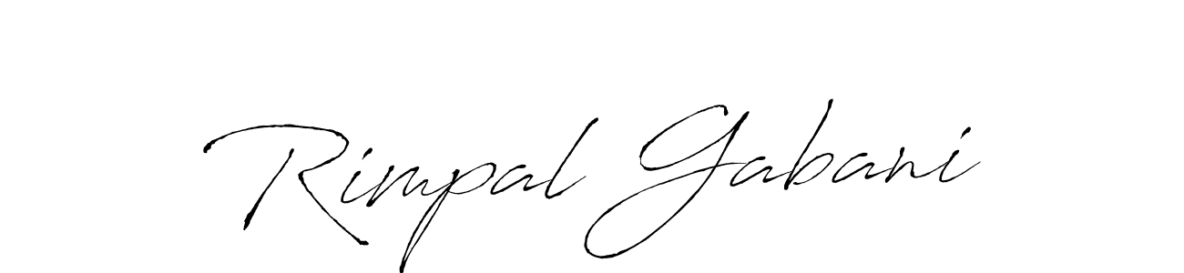 How to make Rimpal Gabani name signature. Use Antro_Vectra style for creating short signs online. This is the latest handwritten sign. Rimpal Gabani signature style 6 images and pictures png