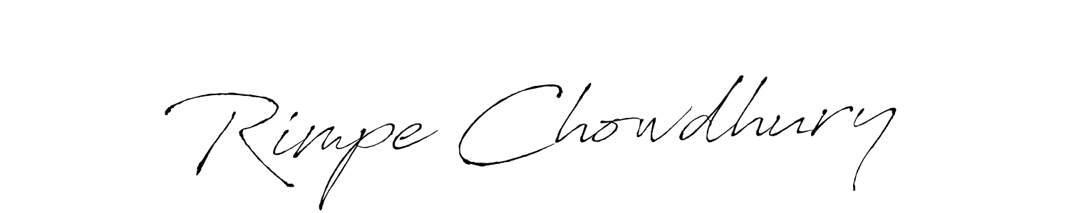 Make a short Rimpe Chowdhury signature style. Manage your documents anywhere anytime using Antro_Vectra. Create and add eSignatures, submit forms, share and send files easily. Rimpe Chowdhury signature style 6 images and pictures png