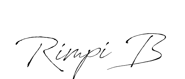 How to make Rimpi B signature? Antro_Vectra is a professional autograph style. Create handwritten signature for Rimpi B name. Rimpi B signature style 6 images and pictures png