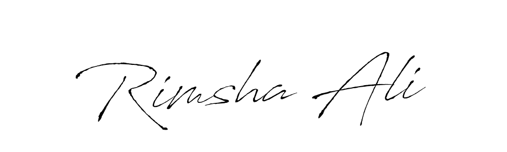 Antro_Vectra is a professional signature style that is perfect for those who want to add a touch of class to their signature. It is also a great choice for those who want to make their signature more unique. Get Rimsha Ali name to fancy signature for free. Rimsha Ali signature style 6 images and pictures png