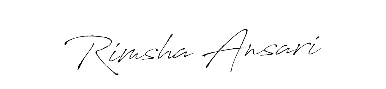 Rimsha Ansari stylish signature style. Best Handwritten Sign (Antro_Vectra) for my name. Handwritten Signature Collection Ideas for my name Rimsha Ansari. Rimsha Ansari signature style 6 images and pictures png