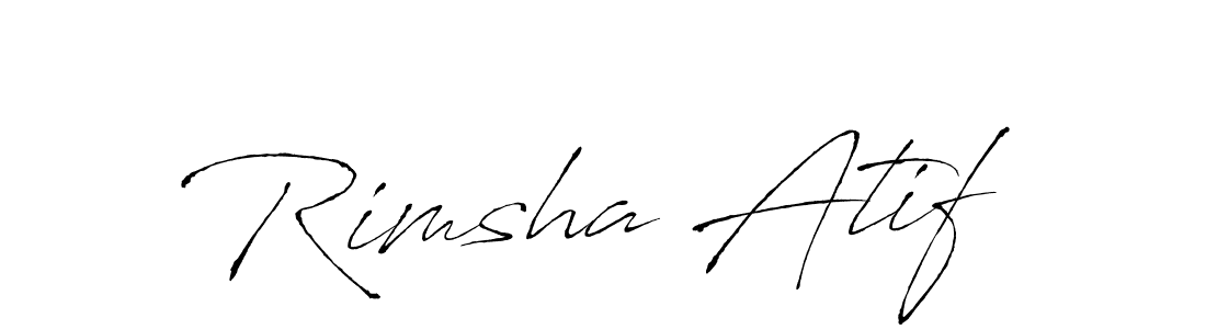 Similarly Antro_Vectra is the best handwritten signature design. Signature creator online .You can use it as an online autograph creator for name Rimsha Atif. Rimsha Atif signature style 6 images and pictures png