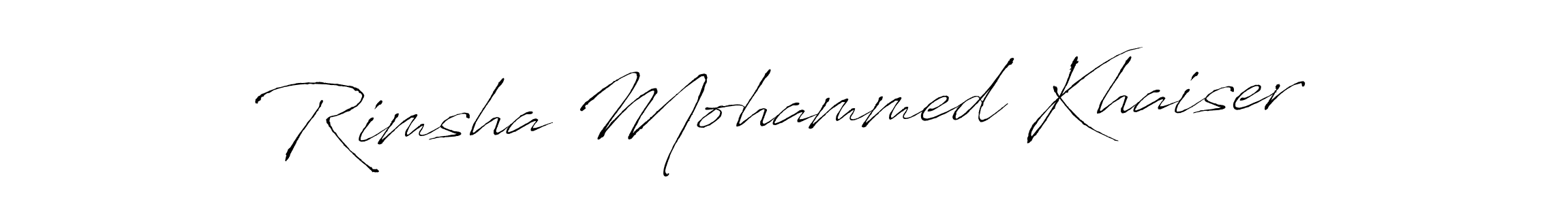 How to make Rimsha Mohammed Khaiser name signature. Use Antro_Vectra style for creating short signs online. This is the latest handwritten sign. Rimsha Mohammed Khaiser signature style 6 images and pictures png