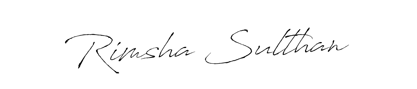 How to make Rimsha Sulthan signature? Antro_Vectra is a professional autograph style. Create handwritten signature for Rimsha Sulthan name. Rimsha Sulthan signature style 6 images and pictures png