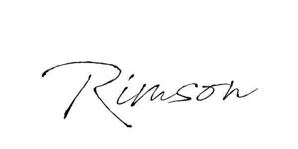 Design your own signature with our free online signature maker. With this signature software, you can create a handwritten (Antro_Vectra) signature for name Rimson. Rimson signature style 6 images and pictures png