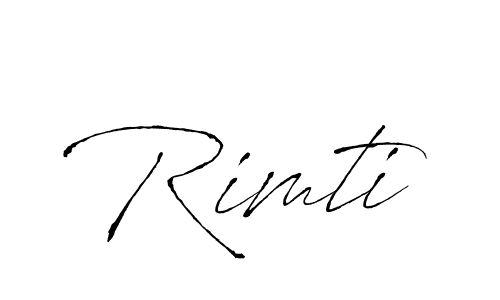 Use a signature maker to create a handwritten signature online. With this signature software, you can design (Antro_Vectra) your own signature for name Rimti. Rimti signature style 6 images and pictures png