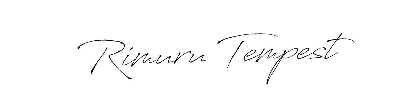 Create a beautiful signature design for name Rimuru Tempest. With this signature (Antro_Vectra) fonts, you can make a handwritten signature for free. Rimuru Tempest signature style 6 images and pictures png