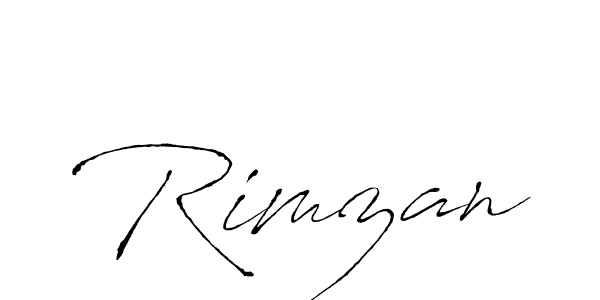 Create a beautiful signature design for name Rimzan. With this signature (Antro_Vectra) fonts, you can make a handwritten signature for free. Rimzan signature style 6 images and pictures png