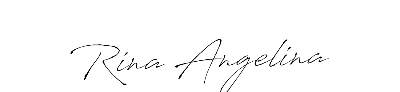 Antro_Vectra is a professional signature style that is perfect for those who want to add a touch of class to their signature. It is also a great choice for those who want to make their signature more unique. Get Rina Angelina name to fancy signature for free. Rina Angelina signature style 6 images and pictures png