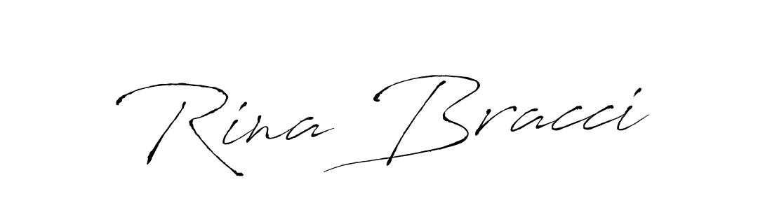 How to make Rina Bracci name signature. Use Antro_Vectra style for creating short signs online. This is the latest handwritten sign. Rina Bracci signature style 6 images and pictures png