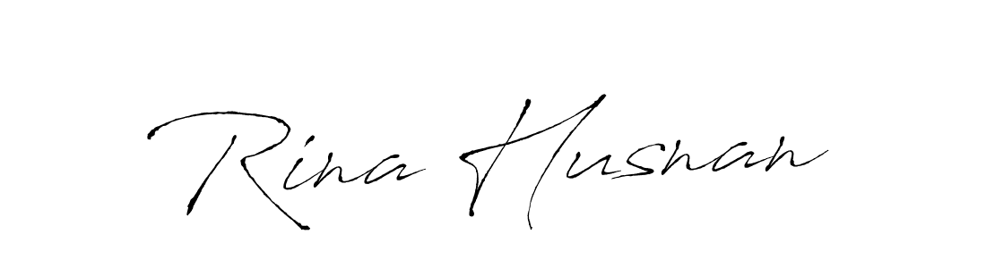 Make a beautiful signature design for name Rina Husnan. With this signature (Antro_Vectra) style, you can create a handwritten signature for free. Rina Husnan signature style 6 images and pictures png