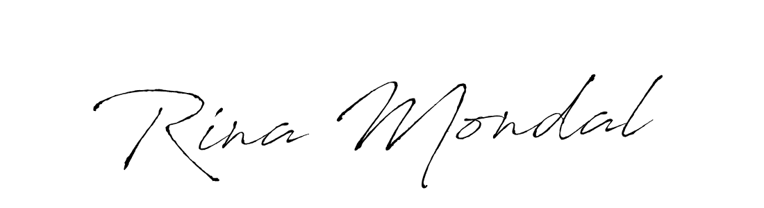 Rina Mondal stylish signature style. Best Handwritten Sign (Antro_Vectra) for my name. Handwritten Signature Collection Ideas for my name Rina Mondal. Rina Mondal signature style 6 images and pictures png