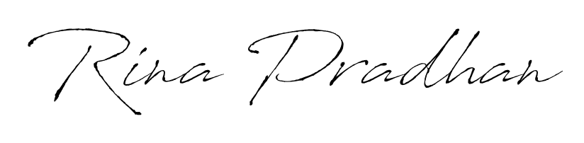 Get an exclusive digital autograph for Rina Pradhan. The Antro_Vectra typeface captures the charm of real penmanship on paper. Rina Pradhan signature style 6 images and pictures png