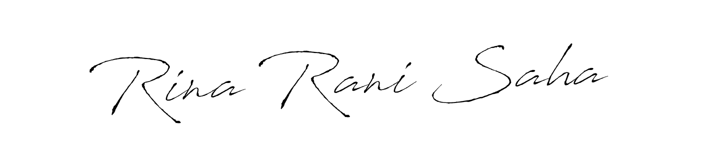 Design your own signature with our free online signature maker. With this signature software, you can create a handwritten (Antro_Vectra) signature for name Rina Rani Saha. Rina Rani Saha signature style 6 images and pictures png