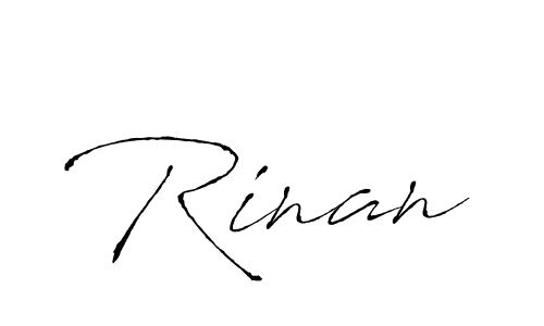 Use a signature maker to create a handwritten signature online. With this signature software, you can design (Antro_Vectra) your own signature for name Rinan. Rinan signature style 6 images and pictures png
