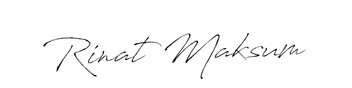 Make a beautiful signature design for name Rinat Maksum. With this signature (Antro_Vectra) style, you can create a handwritten signature for free. Rinat Maksum signature style 6 images and pictures png