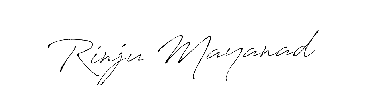 How to make Rinju Mayanad name signature. Use Antro_Vectra style for creating short signs online. This is the latest handwritten sign. Rinju Mayanad signature style 6 images and pictures png