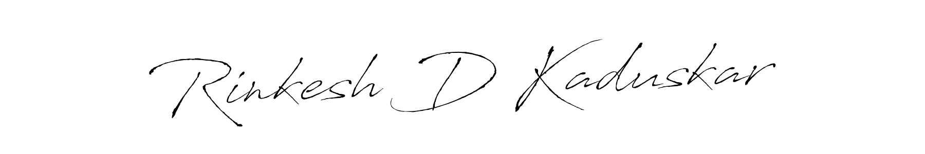 This is the best signature style for the Rinkesh D Kaduskar name. Also you like these signature font (Antro_Vectra). Mix name signature. Rinkesh D Kaduskar signature style 6 images and pictures png