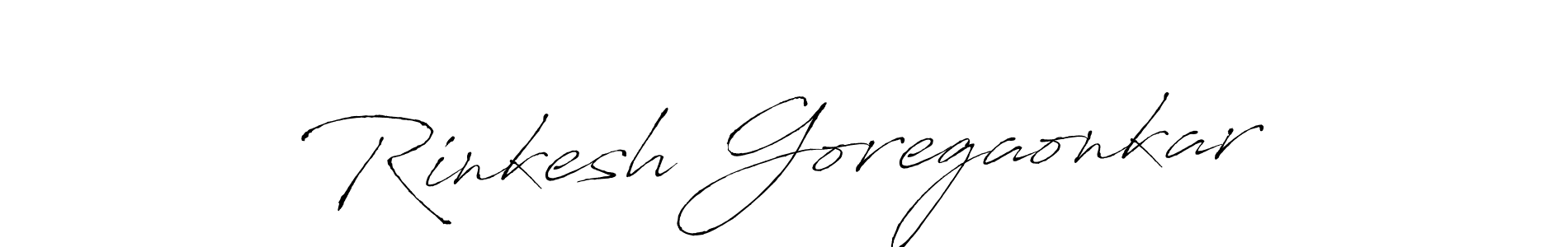 It looks lik you need a new signature style for name Rinkesh Goregaonkar. Design unique handwritten (Antro_Vectra) signature with our free signature maker in just a few clicks. Rinkesh Goregaonkar signature style 6 images and pictures png