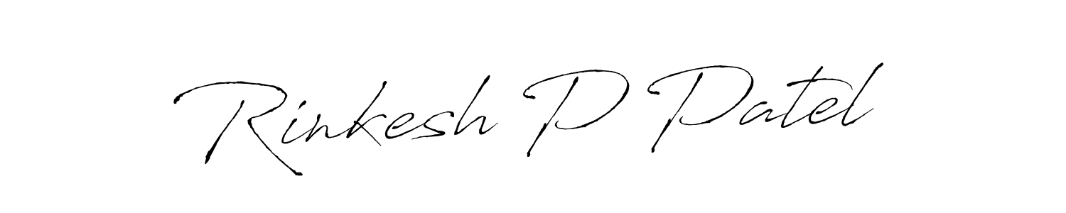 How to make Rinkesh P Patel signature? Antro_Vectra is a professional autograph style. Create handwritten signature for Rinkesh P Patel name. Rinkesh P Patel signature style 6 images and pictures png