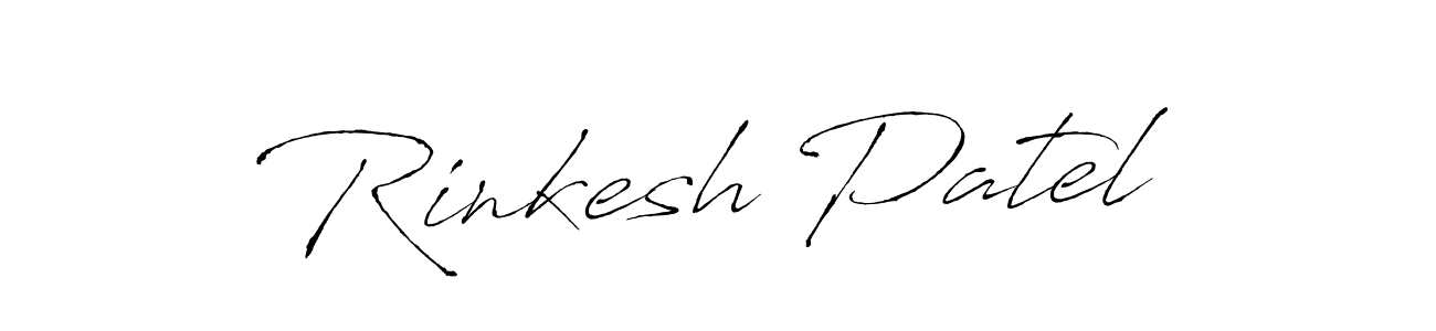 Rinkesh Patel stylish signature style. Best Handwritten Sign (Antro_Vectra) for my name. Handwritten Signature Collection Ideas for my name Rinkesh Patel. Rinkesh Patel signature style 6 images and pictures png