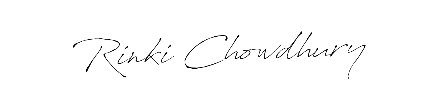 Design your own signature with our free online signature maker. With this signature software, you can create a handwritten (Antro_Vectra) signature for name Rinki Chowdhury. Rinki Chowdhury signature style 6 images and pictures png