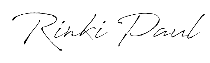 Try this chic Rinki Paul handwritten sign style. Using Antro_Vectra font elements, it gives your name a sleek, memorable identity. Rinki Paul signature style 6 images and pictures png