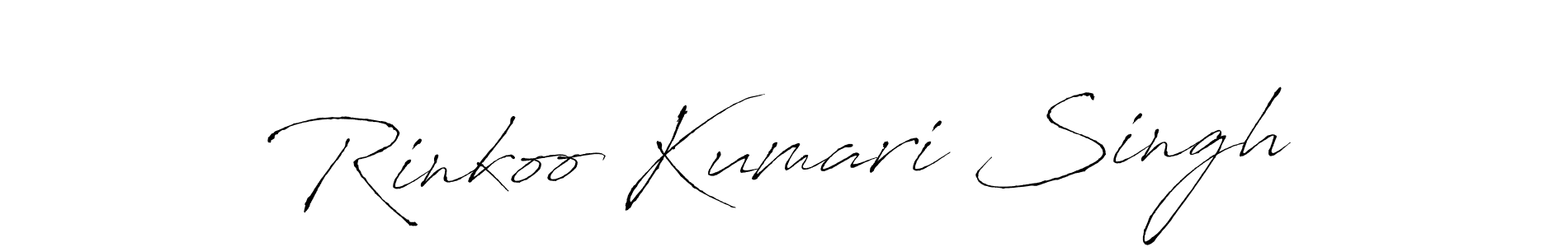 How to make Rinkoo Kumari Singh signature? Antro_Vectra is a professional autograph style. Create handwritten signature for Rinkoo Kumari Singh name. Rinkoo Kumari Singh signature style 6 images and pictures png