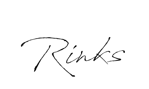 Rinks stylish signature style. Best Handwritten Sign (Antro_Vectra) for my name. Handwritten Signature Collection Ideas for my name Rinks. Rinks signature style 6 images and pictures png