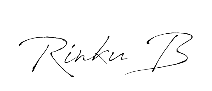 Similarly Antro_Vectra is the best handwritten signature design. Signature creator online .You can use it as an online autograph creator for name Rinku B. Rinku B signature style 6 images and pictures png