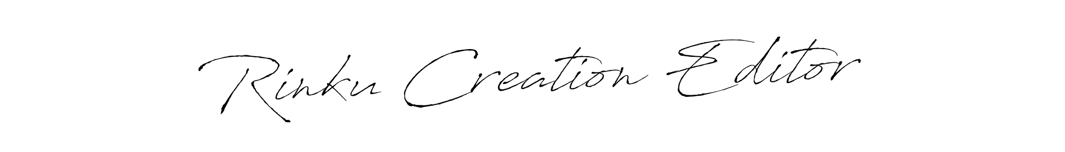 How to Draw Rinku Creation Editor signature style? Antro_Vectra is a latest design signature styles for name Rinku Creation Editor. Rinku Creation Editor signature style 6 images and pictures png