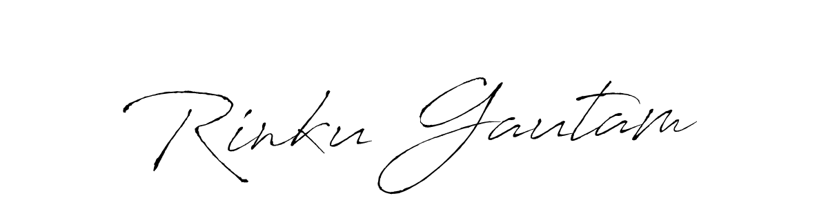 You should practise on your own different ways (Antro_Vectra) to write your name (Rinku Gautam) in signature. don't let someone else do it for you. Rinku Gautam signature style 6 images and pictures png