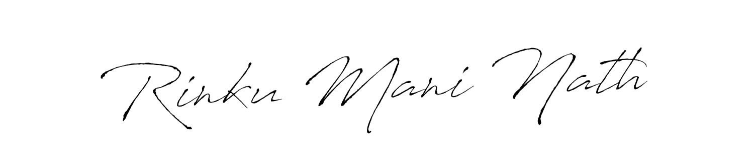 Rinku Mani Nath stylish signature style. Best Handwritten Sign (Antro_Vectra) for my name. Handwritten Signature Collection Ideas for my name Rinku Mani Nath. Rinku Mani Nath signature style 6 images and pictures png