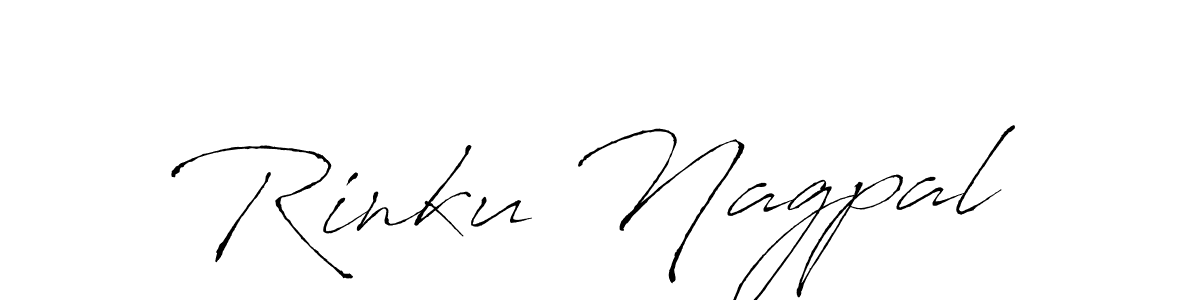 How to make Rinku Nagpal name signature. Use Antro_Vectra style for creating short signs online. This is the latest handwritten sign. Rinku Nagpal signature style 6 images and pictures png