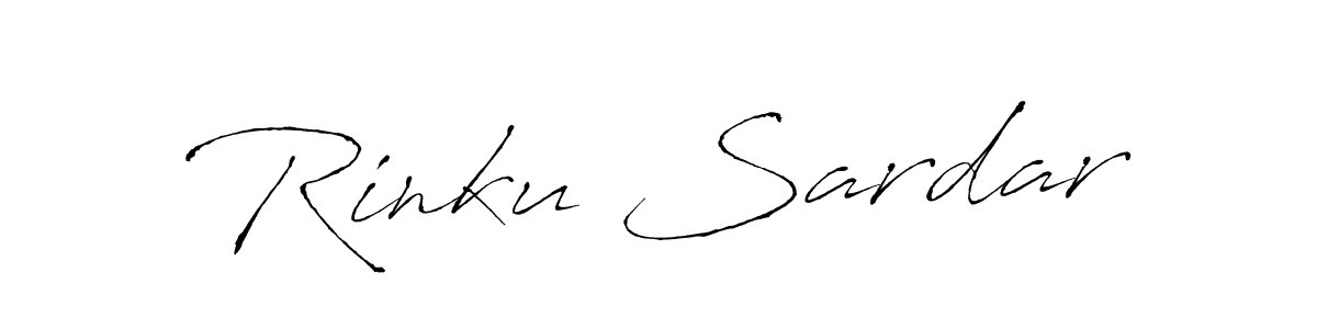 Create a beautiful signature design for name Rinku Sardar. With this signature (Antro_Vectra) fonts, you can make a handwritten signature for free. Rinku Sardar signature style 6 images and pictures png