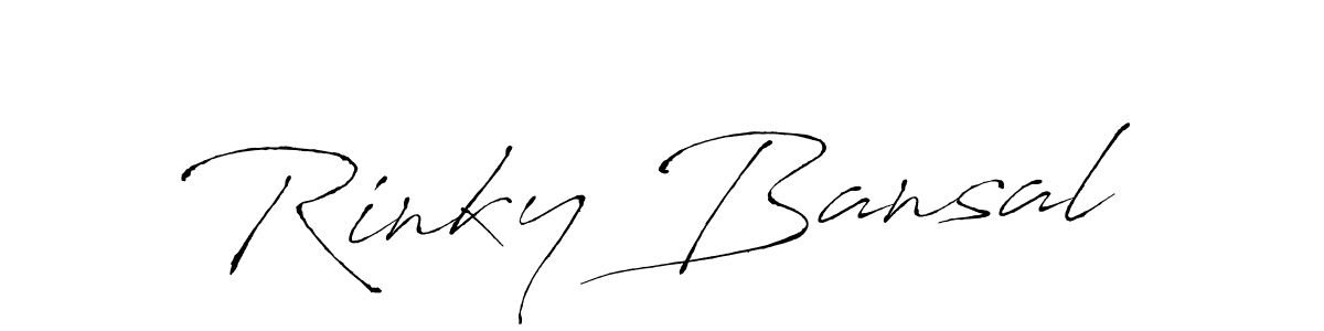 Design your own signature with our free online signature maker. With this signature software, you can create a handwritten (Antro_Vectra) signature for name Rinky Bansal. Rinky Bansal signature style 6 images and pictures png