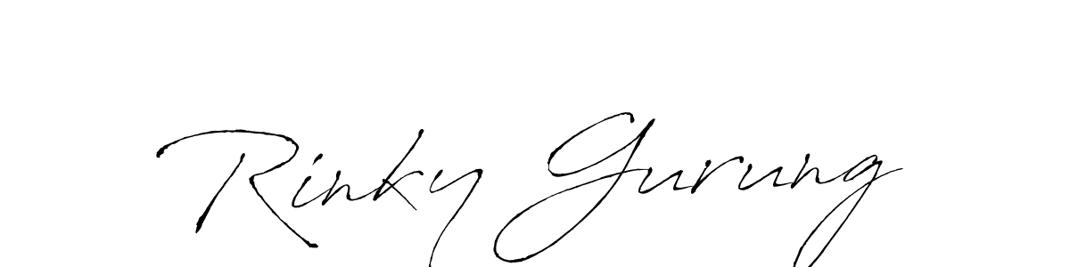 The best way (Antro_Vectra) to make a short signature is to pick only two or three words in your name. The name Rinky Gurung include a total of six letters. For converting this name. Rinky Gurung signature style 6 images and pictures png