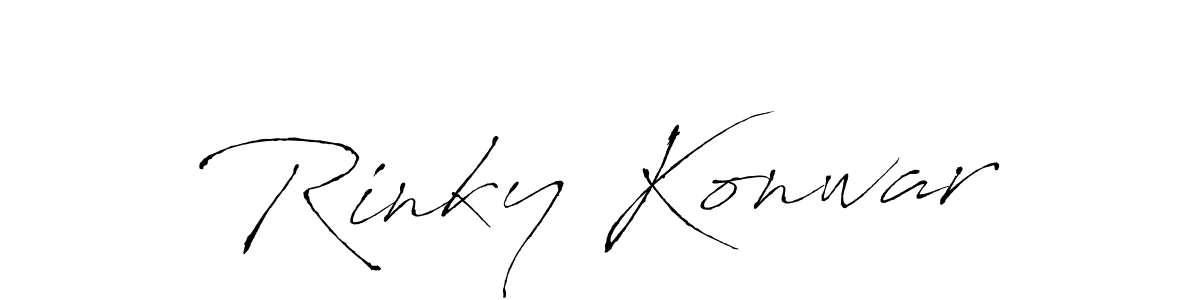 Similarly Antro_Vectra is the best handwritten signature design. Signature creator online .You can use it as an online autograph creator for name Rinky Konwar. Rinky Konwar signature style 6 images and pictures png