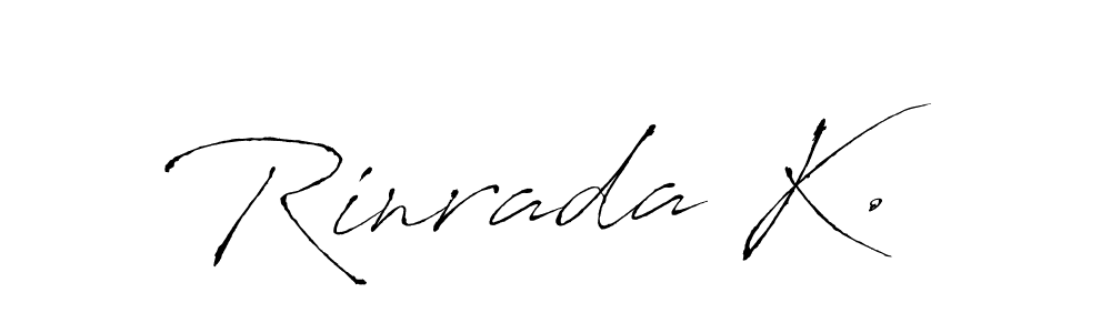 Also You can easily find your signature by using the search form. We will create Rinrada K. name handwritten signature images for you free of cost using Antro_Vectra sign style. Rinrada K. signature style 6 images and pictures png