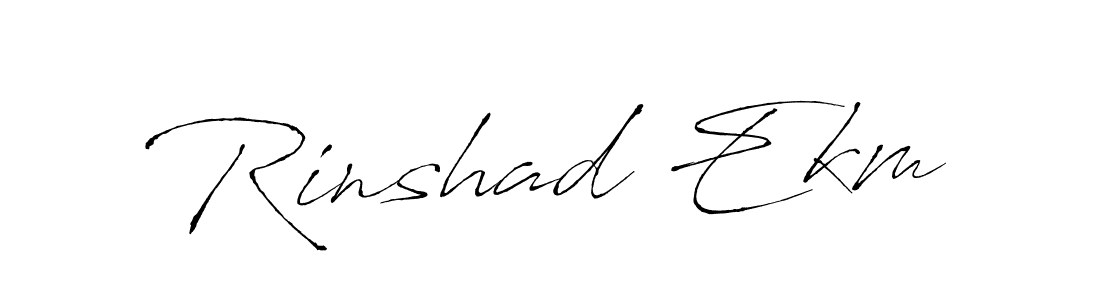 How to make Rinshad Ekm signature? Antro_Vectra is a professional autograph style. Create handwritten signature for Rinshad Ekm name. Rinshad Ekm signature style 6 images and pictures png