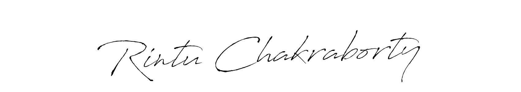 Create a beautiful signature design for name Rintu Chakraborty. With this signature (Antro_Vectra) fonts, you can make a handwritten signature for free. Rintu Chakraborty signature style 6 images and pictures png
