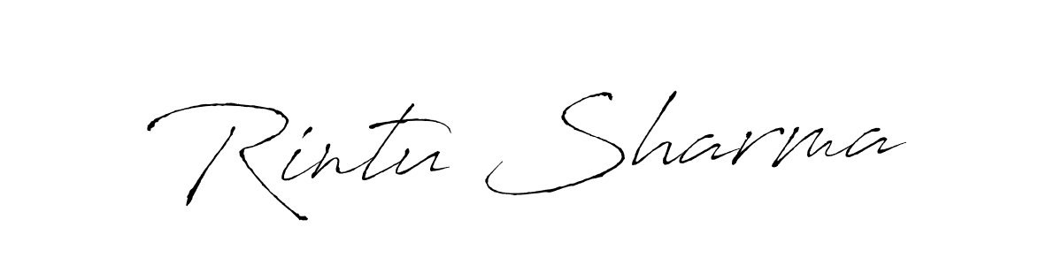Design your own signature with our free online signature maker. With this signature software, you can create a handwritten (Antro_Vectra) signature for name Rintu Sharma. Rintu Sharma signature style 6 images and pictures png