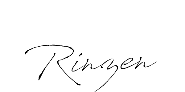 Make a beautiful signature design for name Rinzen. With this signature (Antro_Vectra) style, you can create a handwritten signature for free. Rinzen signature style 6 images and pictures png