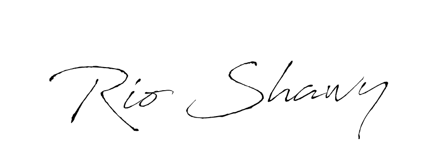 Make a beautiful signature design for name Rio Shawy. With this signature (Antro_Vectra) style, you can create a handwritten signature for free. Rio Shawy signature style 6 images and pictures png