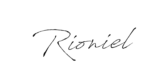 Create a beautiful signature design for name Rioniel. With this signature (Antro_Vectra) fonts, you can make a handwritten signature for free. Rioniel signature style 6 images and pictures png